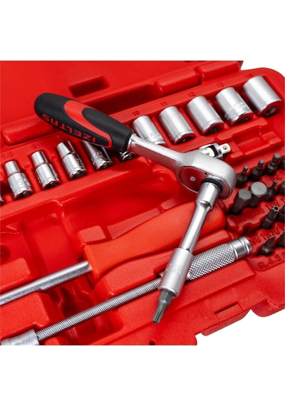 İzeltaş 1/4" Altı Köşe Mini Lokma Anahtar Ve Bits Set 45'li