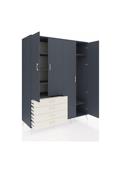 Kronos Gardrop 6 Raflı 4 Çekmeceli Tek Askılı 176x59x221 Antrasit-antrasit/aytaşı Antrasit/aytaşı Kronos Gardrop 6 Raflı 4 Çekmeceli Tek Askılı 176x59x221 Antrasit-antrasit/aytaşı Antrasit/aytaşı