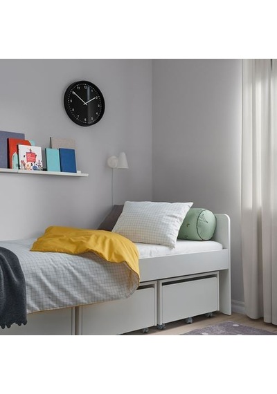 Ikea Vankrets Tek Kişilik Nevresim Takımı 150 X 200 Cm Beyaz - Hardal Çok Renkli