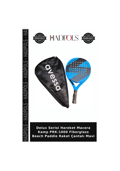 Delux Serisi Hareket Macera Kamp Prk-1000 Fiberglass Beach Paddle Raket Çantalı Mavi
