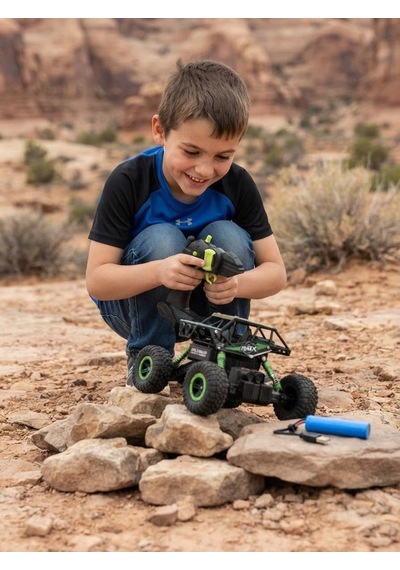 Racing Crew Max Rock Crawler 1:16 Ölçek 4wd Uzaktan Kumandalı Arazi Aracı 2.4 Ghz Oyuncak Araba Çok Renkli
