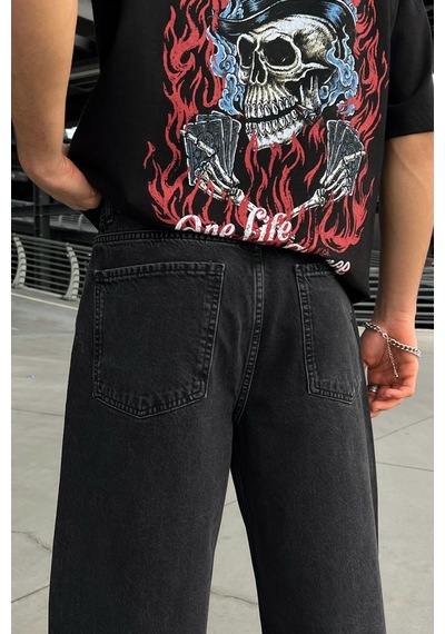 Flaw Basic Baggy Jean Antrasit Antrasit