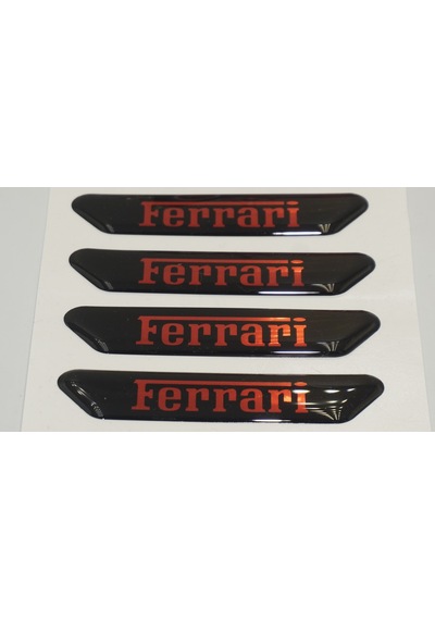 Ferrari Logo Kapı Kenarı Koruma Metalize Damla Desen 3M Band