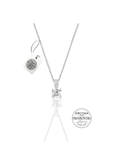Gümüş Swarovski Tek Taş Kolye (536541505)