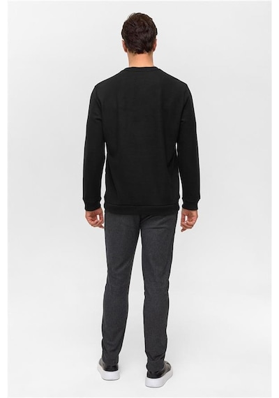 Süvari Siyah Regular Düz Bisiklet Yaka Sweatshirt Sw2013700013-s09 Siyah