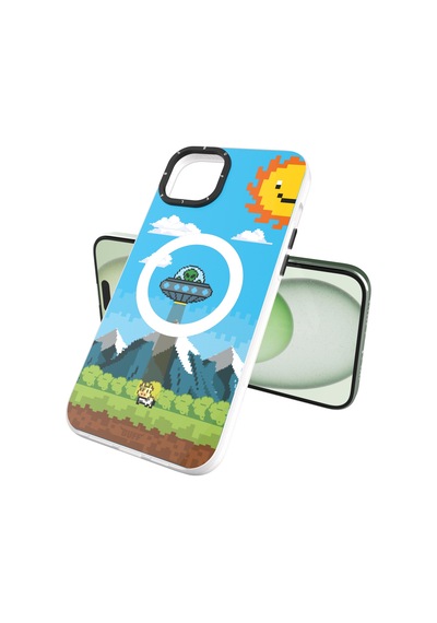 BuffiPhone Uyumlu 15 Magkit Desenli Kılıf