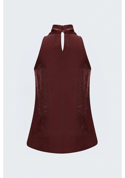 Sateen Aura Bluz Bordo