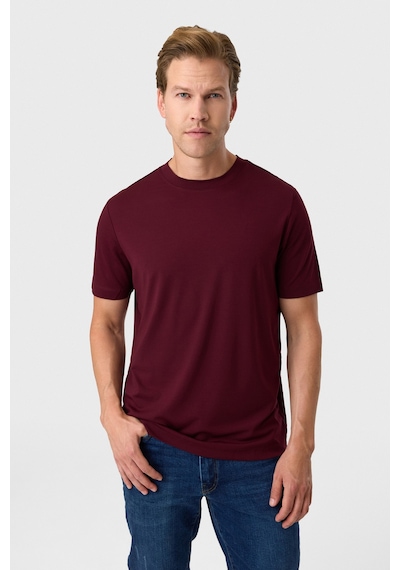Back And Bond Regular Fit Bordo Bisiklet Yaka Tişört