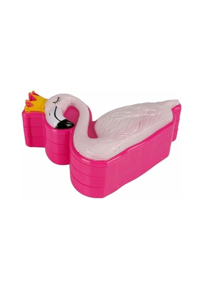 2599 Flamingo Şekilli 3 Katlı Makyaj Güzellik Seti Standart