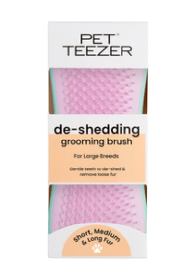Pet Teezer Tüy Dökülme Karşıtı Ve Kir Temizleyici Pembe Köpek Fırçası