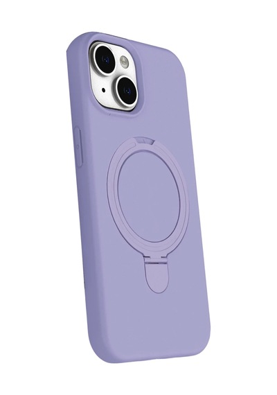 Apple İphone 15 Regal Magsafe Standlı Kapak - Lila