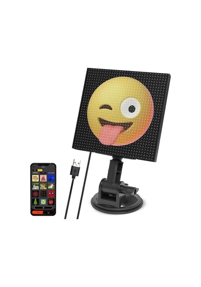 Powermaster Pm-24068 Ledli Araç Arka Cam İfade Ekran Paneli Oto Ledli Dijital Ekran Cep Telefonundan Kontrollü