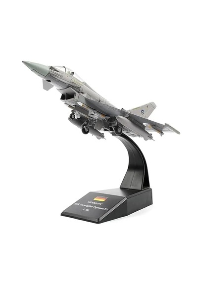 Eurofighter Typhoon F.2 Germany Jet Savaş Uçağı Metal Model Uçak 1/100 Ölçek 16cm