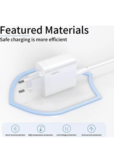 Hepu Hp-c30 35w Gan Hızlı Şarj Adaptörü Type-c Kablo Dahildir