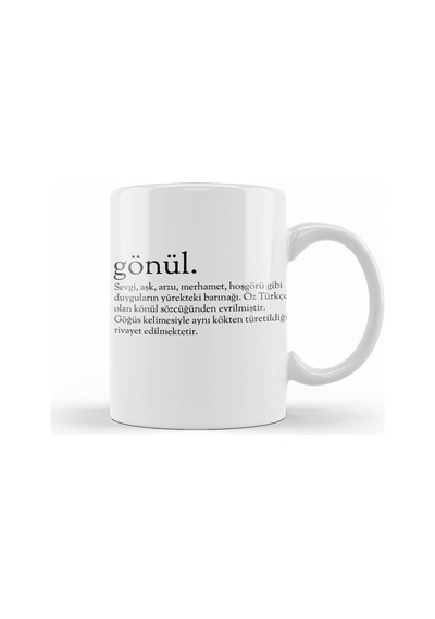 Gönül Kelime Kupa Bardak Porselen Karışık
