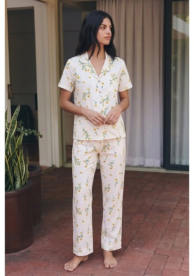 Viskon Karışım Homewear Çok Renkli Pijama Takımı