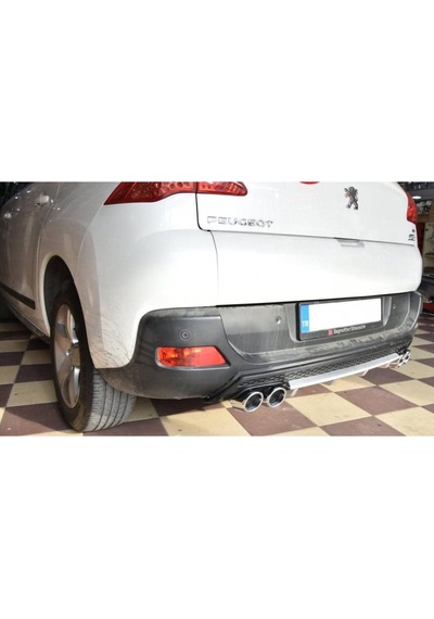 Peugeot 3008 Gri Difüzör Çiftli Kare Egzoz Görünümlü D Tip Difizör 2009-2015