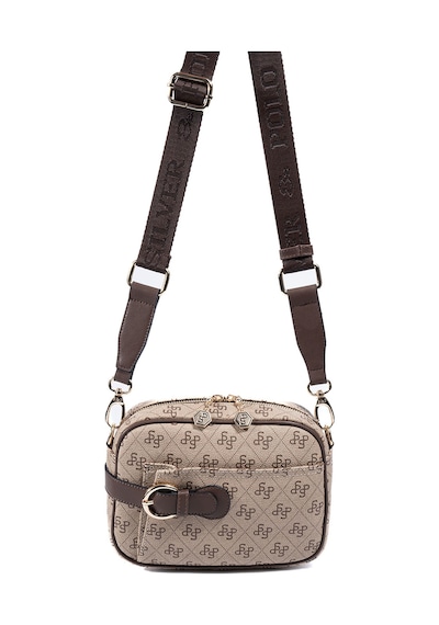 Silver Polo Sp1256 Kadın Çapraz Çanta Monogram Koyu Bej-kahve