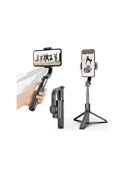 Bluetooth Kumandalı Gimbal Tripod Selfie Çubuğu / 86cm / 360 Dö