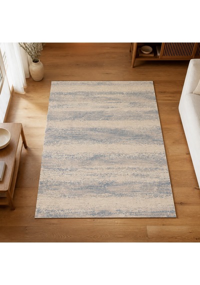Kartela Halı Aria Halı Kaymaz Taban Makinede Yıkanabilir Halı Mavi - 180 X 270 Cm