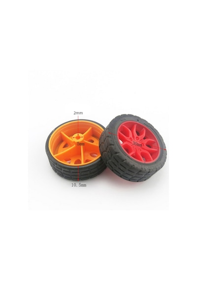 Ece 30Mm Kauçuk Tekerlek Mil Uzaktan Kumanda Modülü Motor Dişli