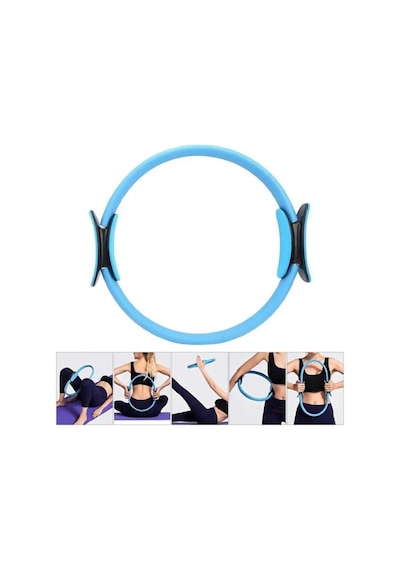 Pilates Çemberi Kaymaz Tutma Pedli Yoga Plates Egzersiz Halkası Ring İç Bacak Kalça Hareket Bandı Mavi-mor - 801004256
