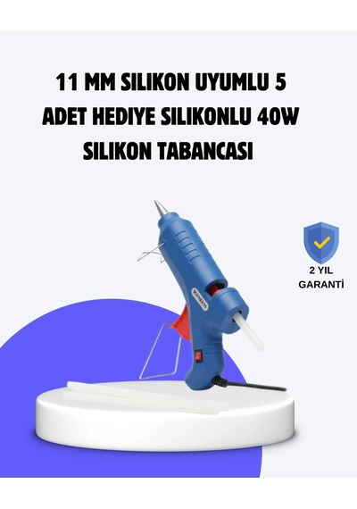 Mey İthalat Sıcak Mum Tabancası 40w 5 Silikon Hediyeli Kolay Ve Hızlı Yapıştırma