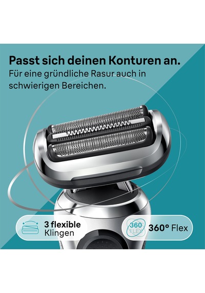 Braun Series 7 Elektrikli Tıraş Makinesi 360 Flex, Easyclick Hassas Düzelticili, Ataşmanlı Erkek Tıraş Makinesi, Islak Ve Kuru, Almanya'da Üretilmiştir, 71-s4200cs, Gümüş Braun Series 7 Elektrikli Tıraş Makinesi 360 Flex, Easyclick Hassas Düzelticili, Ataşmanlı Erkek Tıraş Makinesi, Islak Ve Kuru, Almanya'da Üretilmiştir, 71-s4200cs, Gümüş