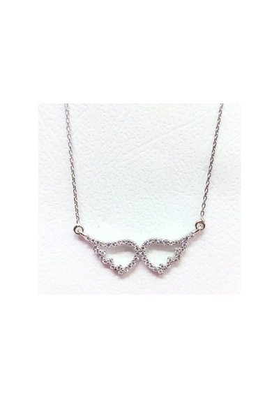 Oriental Kuyumculuk Jewellery Taşlı Melek Kanadı Kolye Gümüş