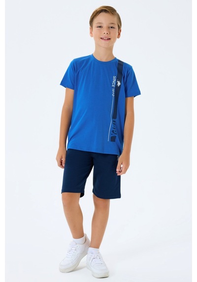 U.s. Polo Assn. Erkek Çocuk Mavi Bermuda Takım Us2400-c-v2 Mavi
