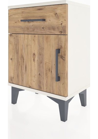 Arges Komodin Tek Raflı Tek Kapaklı 44x30x64 Aytaşı-çam Aytaşı