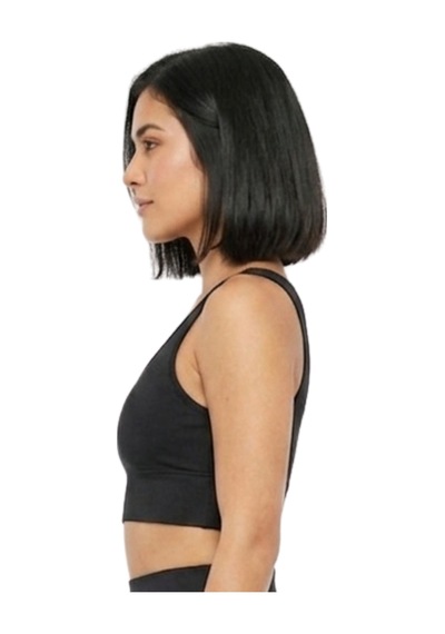 Mrm Pro Kadın Siyah Spor Crop Sütyen Pedli Destekli Toparlayıcı Büstiyer Siyah Siyah