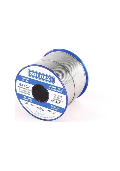 Soldex 63-37 Lehim Teli 500 Gr 0,75 Mm - Sn:63 / P Elx34505-36320