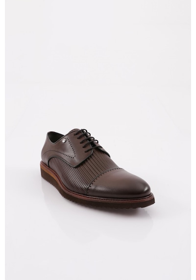Dgn 3422 Erkek Eva Taban Bağcikli Oxford Ayakkabi Kahve Antik