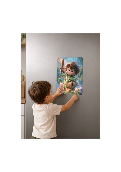 9 Parça Mıknatıslı Yapboz Puzzle 15x21 Cm Uv Baskılı Mdf Magnet Çocuk Eğitici Oyuncak