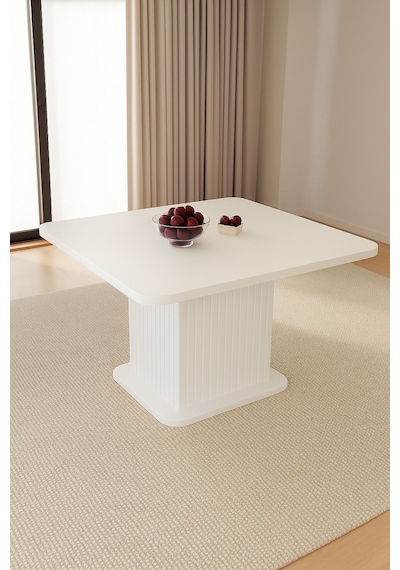 Kuzey 90x90x75cm 36mm Kalın Kenarlı Kare Beyaz Sütunlu Mutfak Masası Sadece Masadır Beyaz Kuzey 90x90x75cm 36mm Kalın Kenarlı Kare Beyaz Sütunlu Mutfak Masası Sadece Masadır Beyaz