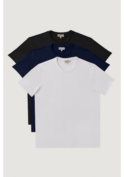 Ac&Co / Altınyıldız Classics Slim Fit Bisiklet Yaka 3'Lü %100 Pamuk Tişört Paketi - 547236392 Beyaz - Lacivert - Siyah Ac&Co / Altınyıldız Classics Slim Fit Bisiklet Yaka 3'Lü %100 Pamuk Tişört Paketi - 547236392 Beyaz - Lacivert - Siyah