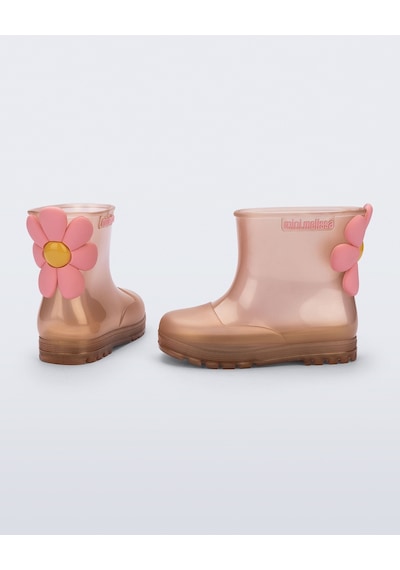 Mini Melissa Welly Bloomy Kız Çocuk Somon Yağmur Botu Pembe