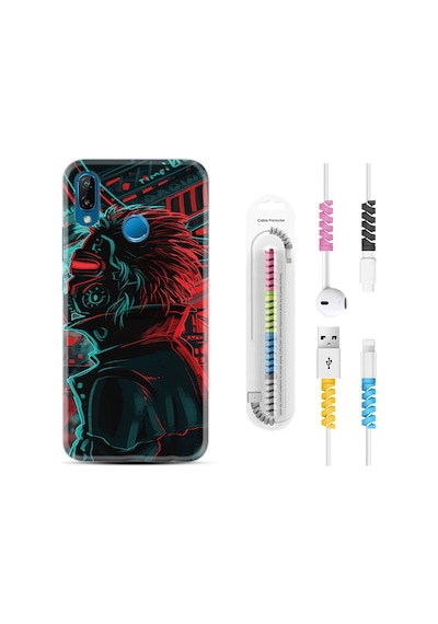 Huawei P20 Lite Kılıf Kablo Koruyuculu Mask Mand 1686