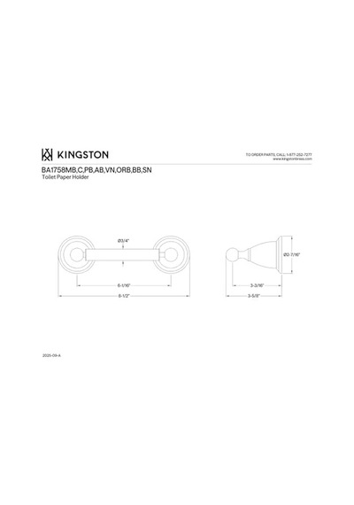 Ba1758bb Tuvalet Kağıdı Tutucu, Fırçalanmış Pirinç 16.5 x 12.2 x 11.2 CM