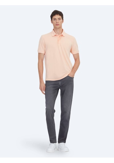 Kip Pembe Düz %100 Pamuk T-shirt