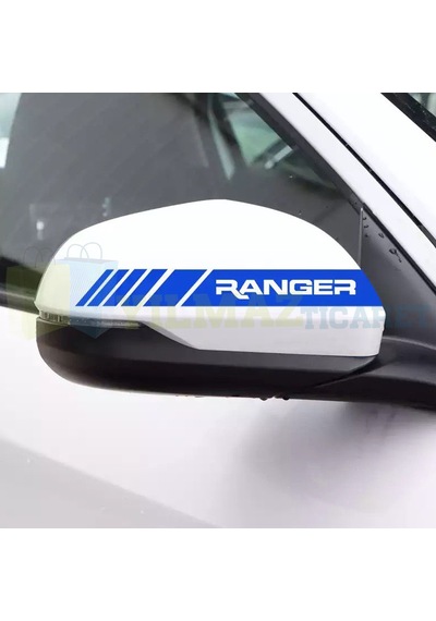 Ford Ranger Yan Dikiz Ayna Kapağı Şerit Oto Sticker Etiket 3Çift 20 X 2 Cm