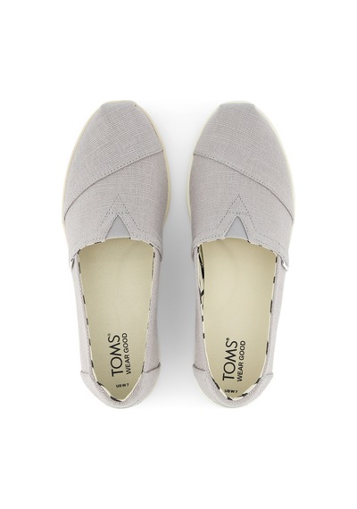 Espadril / Keten Kadın 10021572 Toms Hrtg Cvs Wm Alplus Esp Drizzle Grey Grey Gri