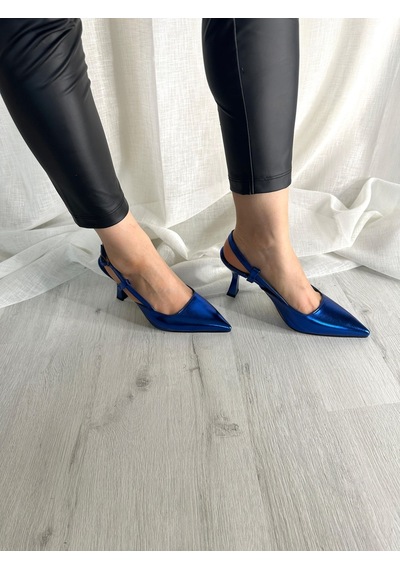 Nostra Shoes Saks Mavi Emily Kadın Topuklu Ayakkabı Saks Mavi