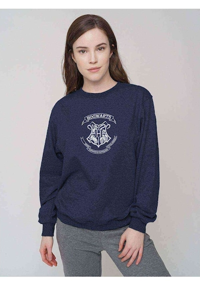 Hogwarts Draco Dormıens Nunquam Titillandus Baskılı Indigo Mavi