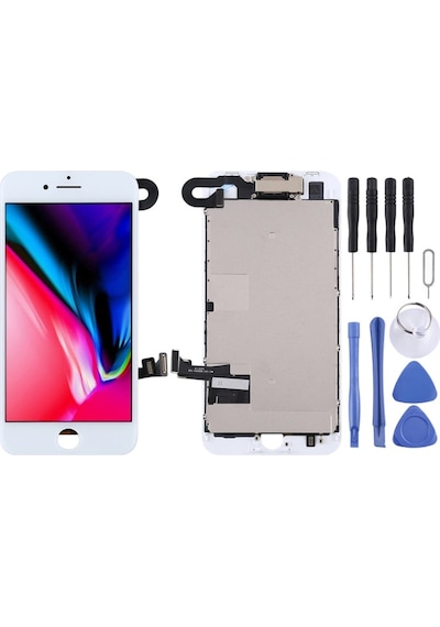 Apple Uyumlu iPhone 8 Lcd Ekran +tamir Seti Ön Kamerayı İçerir Beyaz Renk İlanı Kaliteli Ürün