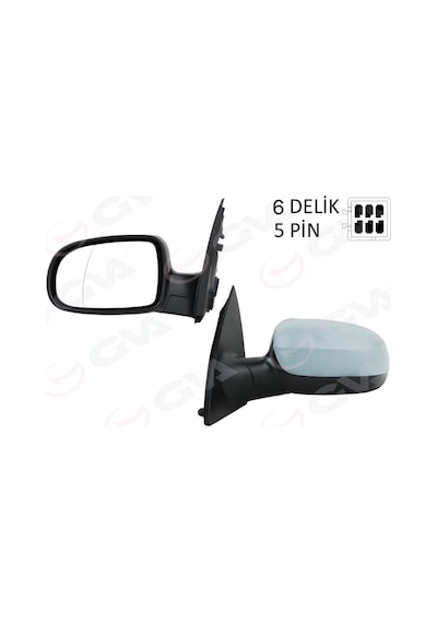 Dış - 650 - Dikiz Aynası Sol Corsa C 01 Elektrikli Isıtmalı Astarlı Asferik 5 - Dpmıx-hb - Fiş Vm-200ehpal
