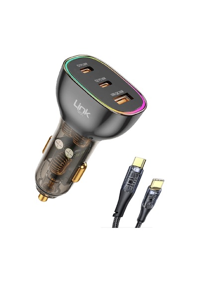 Linktech C508 80w 2xpd 30+20w + Usb Araç İçi Type-c Şarj Aleti -