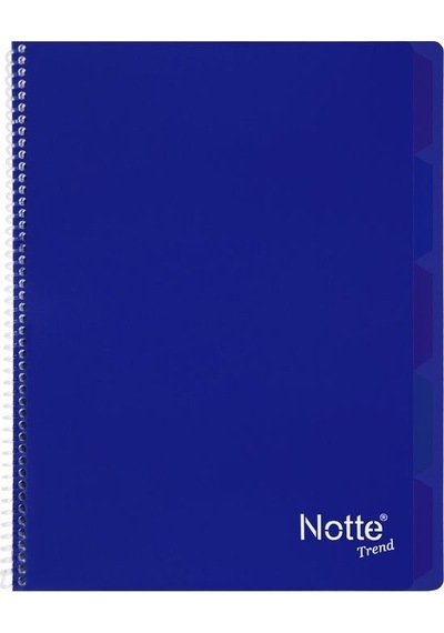 Notte Trend Plastik Kapak A4 40 Yaprak Çizgili Spiralli Defter