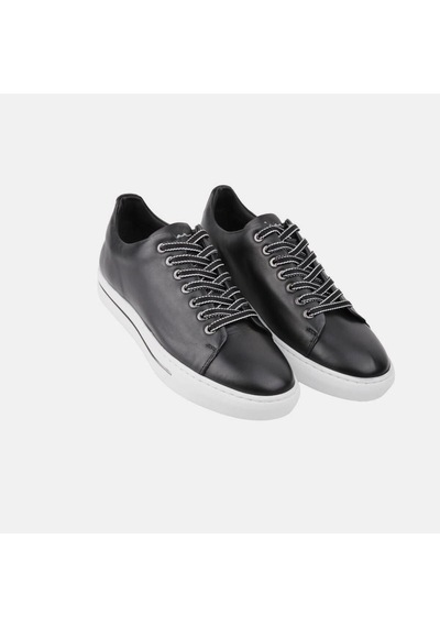 Marcomen 21031 Erkek Hakiki Deri Sneaker Ayakkabı Siyah